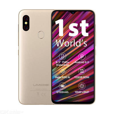 

UMIDIGI F1 Android 90 63 Inch Dual SIM 4GB RAM 128GB ROM Smartphone With 5150mAh Battery-GSM Not European Union