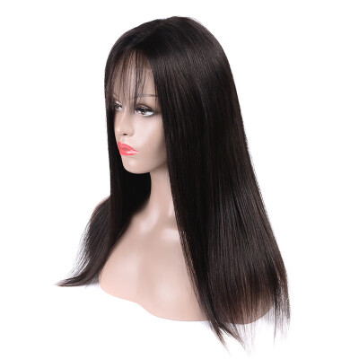 

4X4 Lace Front Wig Straight Virgin Human Hair Wig 8-16" 150 Density For Women Soft Smooth 4X4 Lace Closure Wig Elastic Straps