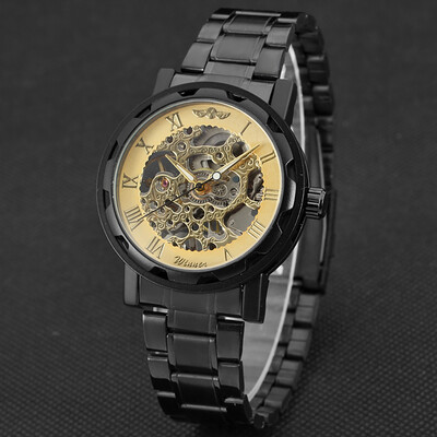 

Gobestart T-WINNER Hollow Luxury Design Business Fashion Mens Steel Belt Mechanical Watch