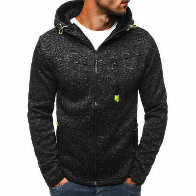 

Mens Plain Hoodie Coloured Hooded Zip Up Jacket Men Warm Fleece Sweatshirt Tops