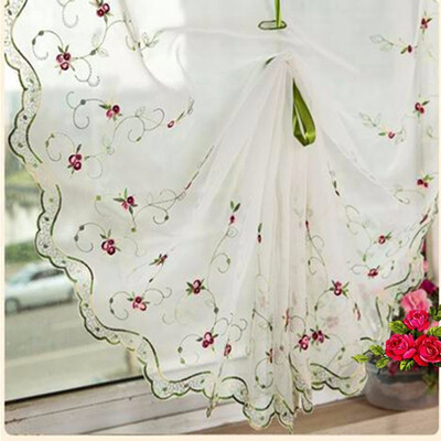

Embroidery Ribbon Roman Curtain Home Wave European Living Room Kitchen Balcony 1PC