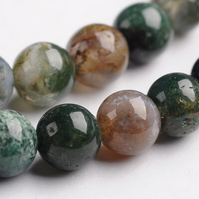 

Round Natural Indian Agate Gemstone Bead Strands 6mm Hole 1mm about 65pcsstrand 149
