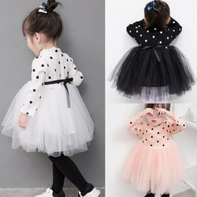 

US Newborn Toddler Baby Girls Princess Knitted Sweater Tutu Tulle Dress Clothes