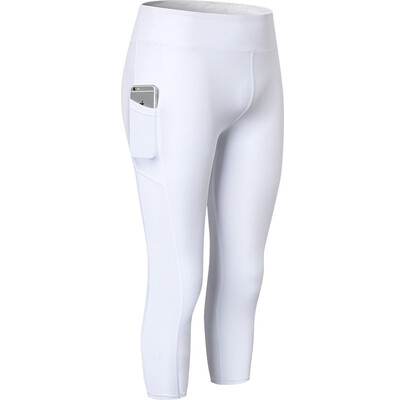 

New Sexy Girls Pocket Gym Long Yoga Pants Sports Trousers Women Compression Running Pants Fitness Tight Cropped Trousers