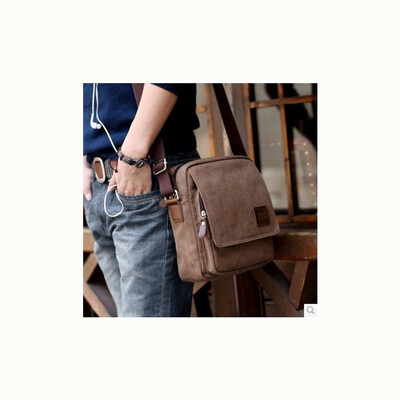 

Mens oblique bag shoulder Messenger bag shoulder bag mens casual Korean youth trend bag diagonal canvas