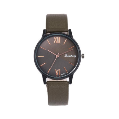 

Women Fashion Leather Band Watch Simple Casual Alloy Case Quartz Watch