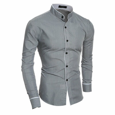 

Fashion Mens Luxury Long Sleeve Shirt Casual Slim Fit Stylish Dress Shirts Tops