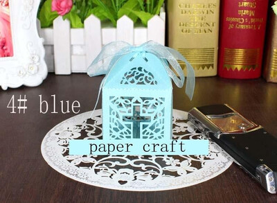 

FUNNYBUNNY 20 PCS Cross Laser Cut Favor Box Christening Baby Shower Bomboniere with Ribbons Party Favors Candy Box