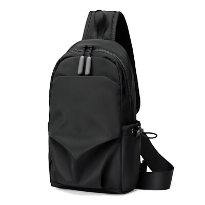

Ninth City VNINE Mens Chest Bag Urban Casual Shoulder Messenger Bag 7 Inch Flat Travel Backpack VD9BV51968J Black