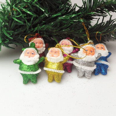 

Mini Christmas Santa Claus Doll Pendant Hanging Ornaments Xmas Tree Hanging Decoration - 6Pcs