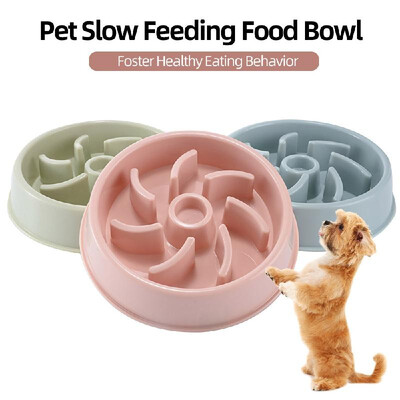 

Pet Dog Slow Feeding Food Bowls Anti-Gulping Prevent Obesity Puppy Food Dispenser Dish Bowl for Dogs Cats