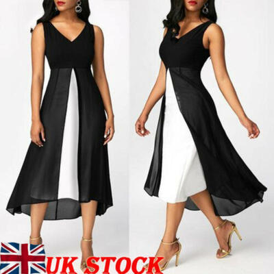 

Plus Size UK 6-22 Women Holiday Long Tops Casual Ladies Summer Beach Party Dress
