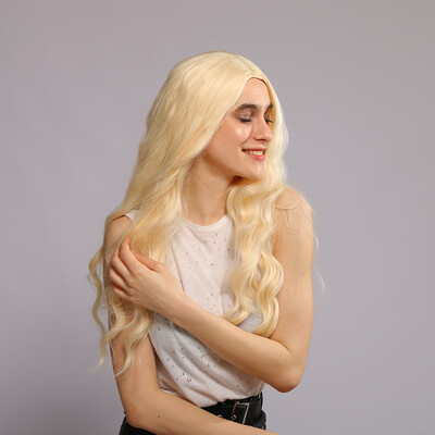 

〖Follure〗Sexy Women Girl Long Gold Gradient Wig Wavy Curly Synthetic Fashion Wig Hot