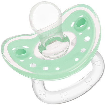 

October Crystallized Pacifier Baby 3-6-18 Months Sleeping Super Soft Comfort Pacifier with Cover Green SH537