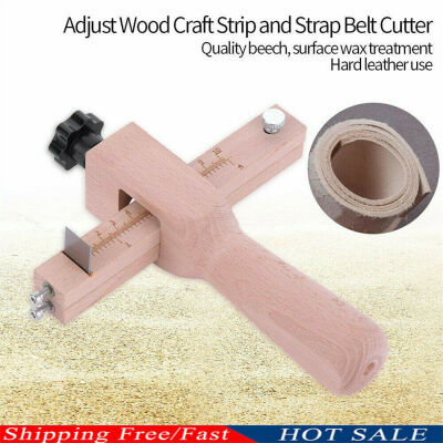 

Wood Adjustable Strip&Strap Cutter Craft Tool Leather Hand Cutting Tools