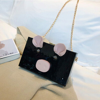 

Cute small bag female 2019 new wave fashion pig pig bag ins super fire wild shoulder slung small square bag
