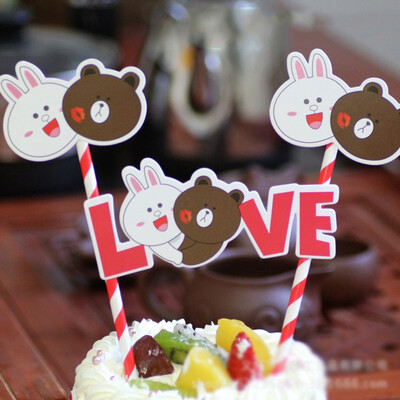 

FUNNYBUNNY cartoon children birthday cake flag