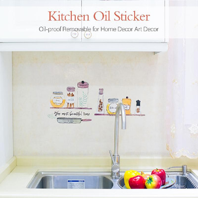 

Kitchen Oil Sticker Kitchen Wall Stickers Transparent Oil-proof Removable Wall Stickers for Home Decor Art Decor