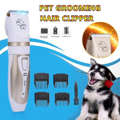 

Pet Grooming Hair Clipper Rechargeable Low Noise Cordless Dog Cat Rabbit Hair Trimmer Cutter Kit