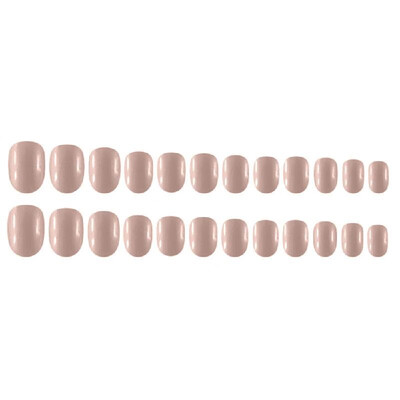 

Fake Nails Tips 24pcs 12 Different Size Natural Short False Nails Tips Full Cover Acrylic Artificial Nails for Nail Salons & DIY N
