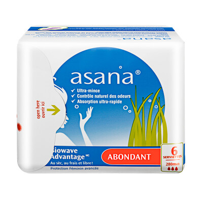 

Asana asana Canada imported sanitary napkins female night with net taste aunt towel antibacterial sanitary napkin 280mm6P