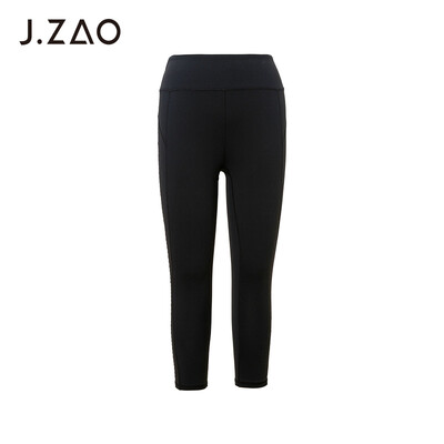 

Beijing Tokyo made JZAO Ms Sports Fitness Yoga Skinny Cropped Pants Black L