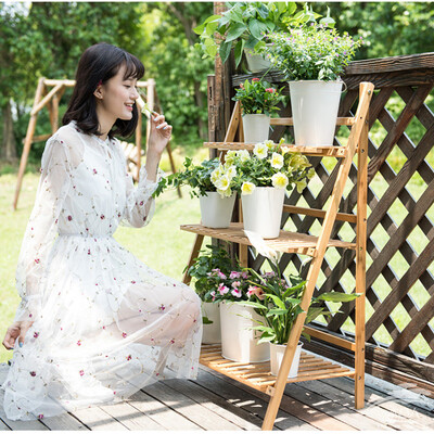 

Gobestart 3-Tier Bamboo Plant Stand Planter Rack Flower Pots Holder Disply Rack