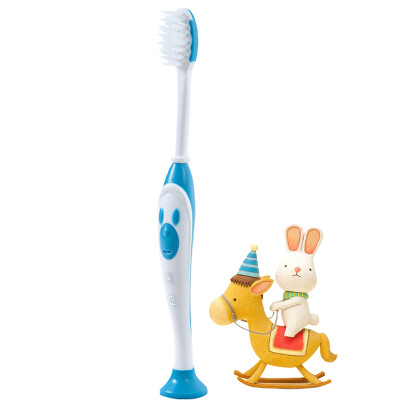 

Black girl heimei childrens toothbrush soft hair baby toothbrush training baby toothbrush child toothbrush suction cup can stand non-children electric toothbrush QQ rabbit blue 2-9 years old