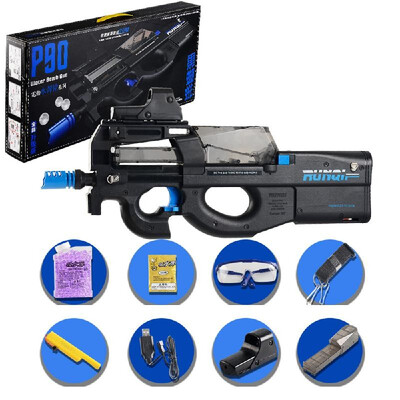 

P90 Electric Water Cannon Simulates Outdoor CS Versus Childrens Gift Kids Cap Pistol Safe Peashooter