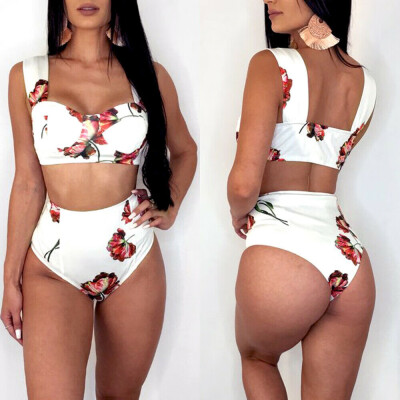 

Women High Waist Push-up Padded Bra Bandage Bikini Set Swimsuit Swimwear Bathing Suit