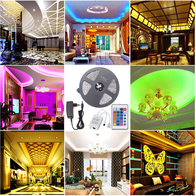 

HML 5M 72W 5050 RGB LED Strip Light with 24 Keys Remote Control And EU Power Adapter