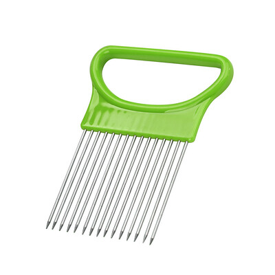 

Onion Vegetables Slicer Cutting Aid Holder Guide Slicing Cutter Safe Fork
