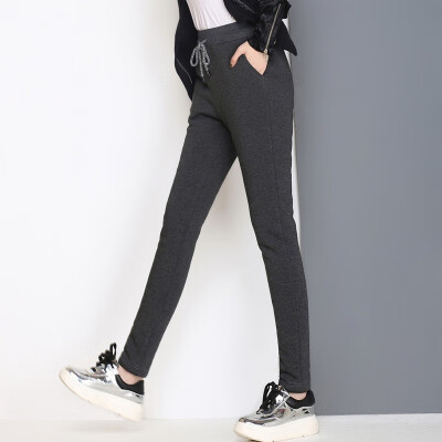 

2018 winter lamb pants thickened&velvet bodysuit trousers cotton baggy pair casual sport trousers women