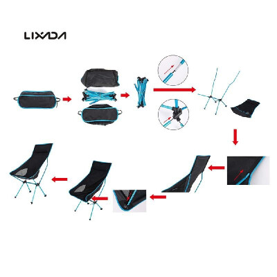 

Lixada Ultra Lightweight Folding Portable Outdoor Camping Hiking Fishing Chair Lounger Chair