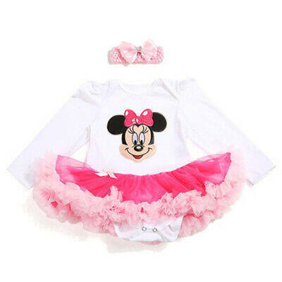 

Kids Baby Girls Mninie Mickey Mouse Bowknot Shirt Tops&Polka Dot Dress Skirt
