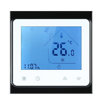 

16A Electric Heating Thermostat with Touchscreen LCD Display Weekly Programmable Energy Saving Temperature Controller