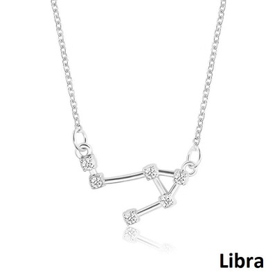 

Outdoor 12 Constellation Pendant Necklace Alloy Chain Necklace for Womens Girls