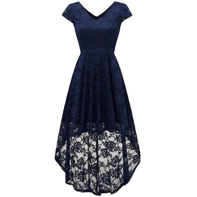 

Women\s Wear V Collar Cocktail Lace Dress