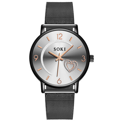 

RM SOKI New 2019 Fashion Love Diamond Dial Womens Watch