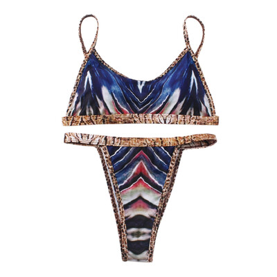 

Cami Tie-Dyed Printed Bikini Set