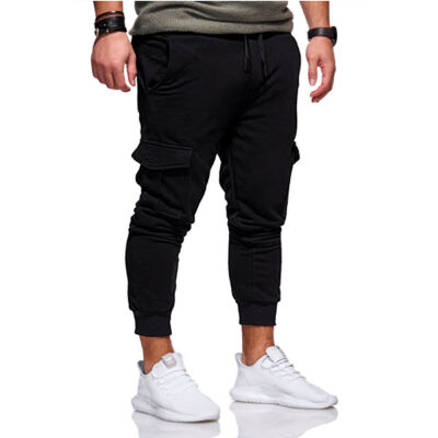 

SUNSIOM Mens Twill Jogger Wrinkle Pants Casual Trousers Harem Hip Hop Slim Fit Joggers