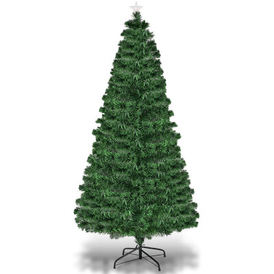 

5 6 7 Fiber Optic Artificial Christmas Tree w LED Lights-7