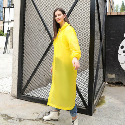 

EVA Raincoat Adult Poncho with Reusable Hood Waterproof for Festivals or Camping