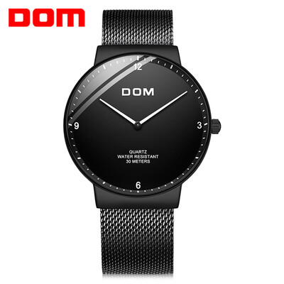 

DOM M - 32 Simple Stainless Steel Strap Two-pin Male Quartz Watch