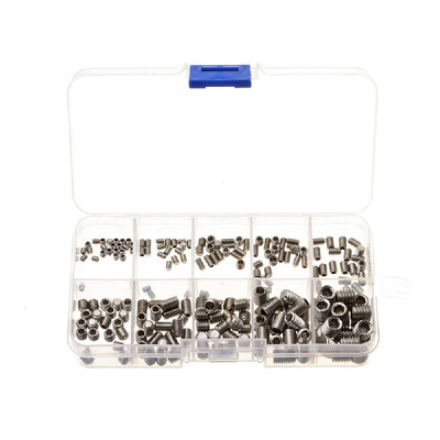 

220PCS Stainless Steel Hexagon Socket Screws M34568 Allen-head Socket Hex Set Grub Screw Cup Point Assortment Kit