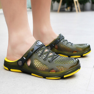 

Rose Summer Casual Mens Flats Breathable Antiskid Sandals Slippers Beach Hole Shoes