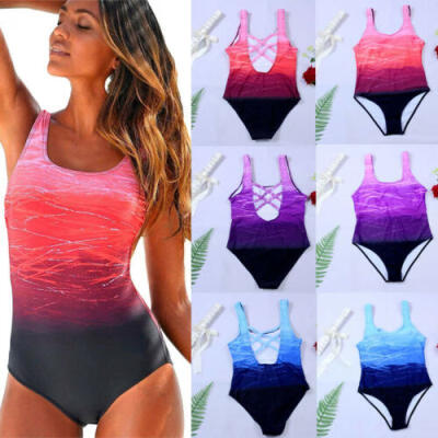 

New Women One Piece Bathing Monokini Push Up Padded Bikini Swimsuit Swimwear US