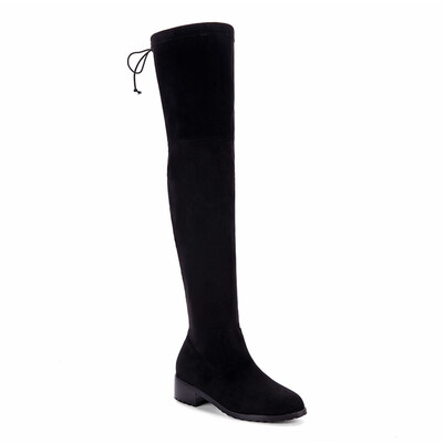 

New Fashion Low Heel Comfortable Female Stretch Boots