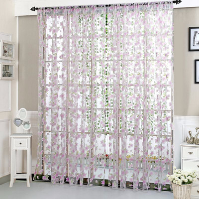 

Tulle Curtains Living Room Window Curtains Salon For Bedroom Voile Tulip Flowers Printed Balcony Sun Shading Translucent 16