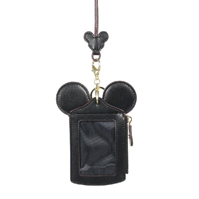 

Cartoon Cute Card Holder Protector ID Credit Card Case Leather Mini Slim Pocket Wallet Coin Change Purse with Key Ring & Lanyard